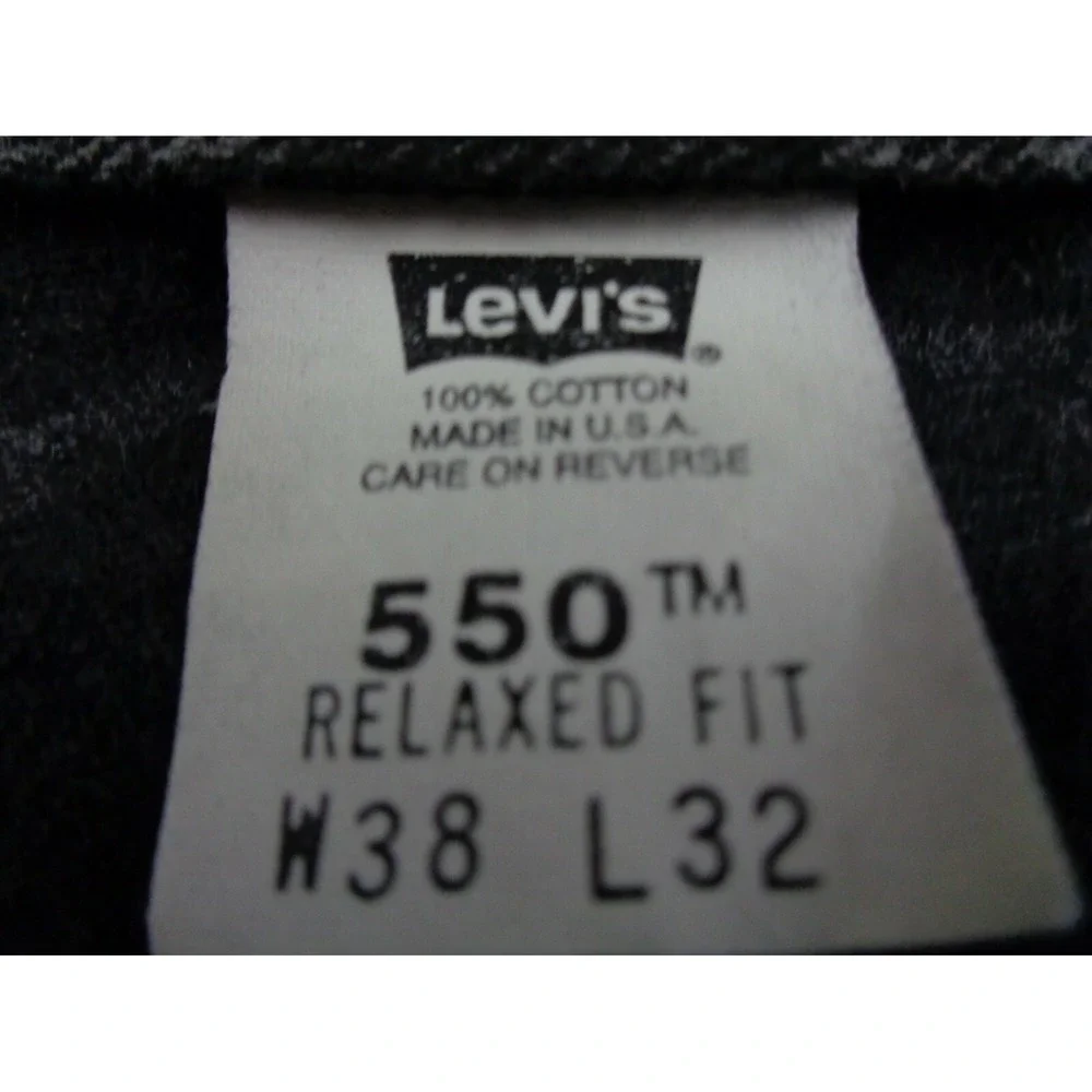 Levis 550 38x32 Relaxed Fit Vtg‎ Black USA Vintage